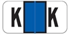 W-2120 Chart Label Series Tab K | K Dark Blue 1-1/