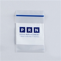 Pre-Printed Easy Write Reclosable Bag, PRN, 3 x 4