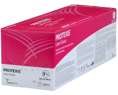 Protexis Latex Classic 2D72N60X  Sterile Powder Free Latex Hand Specific Smooth Cream Not Chemo Approved Surgical Glove