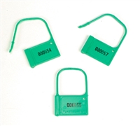 Health Care Logistics Extra Large Heavy Duty Padlock Seal, Consecutively Numbered, Green