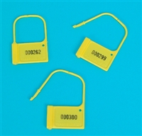 Health Care Logistics Extra Large Heavy Duty Padlock Seal, Consecutively Numbered, Yellow