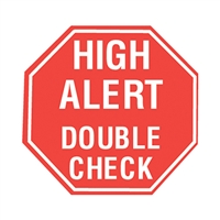 High Alert Double Check Label