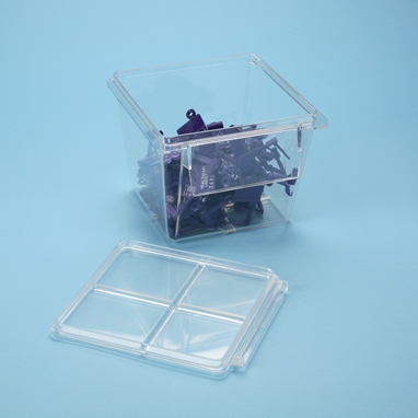 Clear Stacking Storage Box With Lid, Small