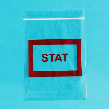 Color-Coded Message Bag, STAT, 4 x 6