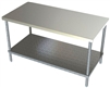 Aero Manufacturing Company 2TG-3036 Work Tables with Galvanized Shelf Stainless Steel, (30X36X35)