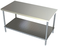 Aero Manufacturing Company 4TG-2430 Work Tables with Galvanized Shelf Stainless Steel, (24X30X35)