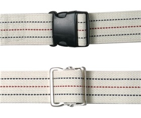 AliMed Gait/Transfer Belts Metal Buckle, Pinstripe