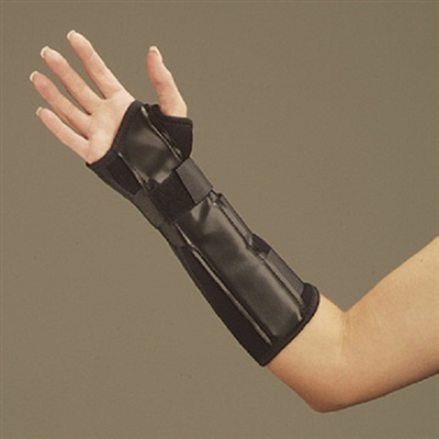 DeRoyal BF5002-01 Black Foam Wrist / Forearm Splint