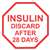 HCL-17866 Insulin Discard After 28 Days Vinyl Labels