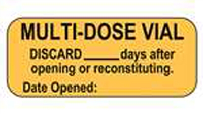 Multi-Dose Vial Labels