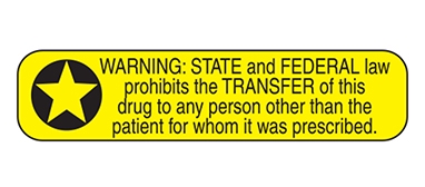 Health Care Logistics 2111 Warning State And Federal Law Label