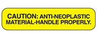 Health Care Logistics 2136 Caution Anti Neoplastic Material Label