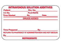 Health Care Logistics 2302 Intravenous Solution Additives Label