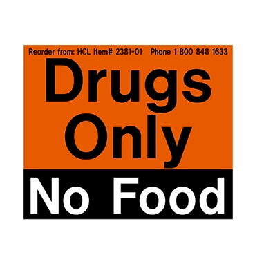 2381-01 Drugs Only, No Food Refrigerator Magnet