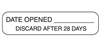 HCL-2914 Date Opened Discard After 28 Days Labels