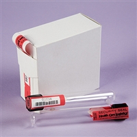 Health Care 7963R Self Adhesive Test Tube Seal - Red - 25 Per Box