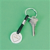 Health Care NF534P Nurse Heart Key Tag with Black Strap - Personalized -1 Each