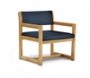 Hausmann 2165 Bariatric Arm Chair -500LB Capacity with Oak Frame, 28"W x 19"D x 19"H