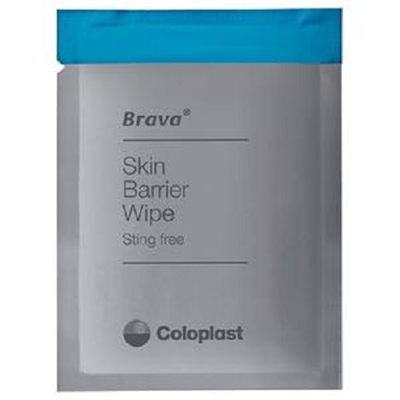 Coloplast Brava Skin Barrier Wipes, Sting-Free, Alcohol-Free, Silicone-Based