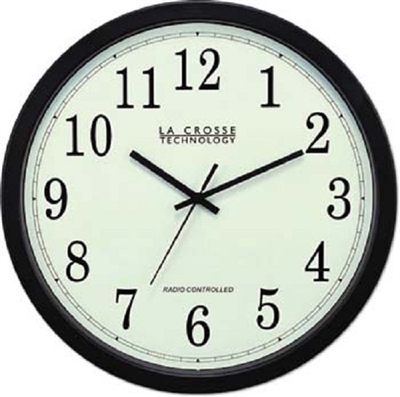 LS&S 101011 14 inch Analog Atomic Wall Clock