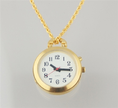 LS&S 101078 Button Pendant Talking Watch - Gold