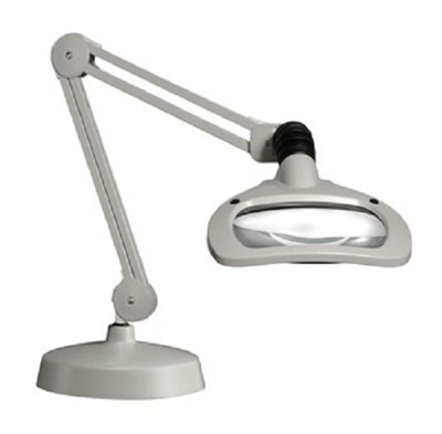 LS&S 18947 Luxo 2.25X Wave+LED Magnifier 30" Arm with Weighted Base
