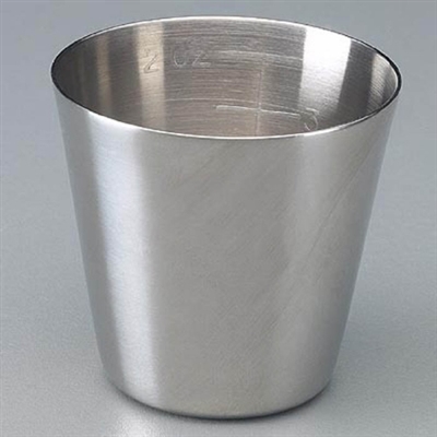 Sklar  10-1675 2 oz. Silver Stainless Steel Reusable Graduated Medicine Cup