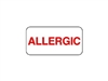 NL-103 Chart Label Allergy Alert Allergic White 3/4 X 1-1/2 Inch