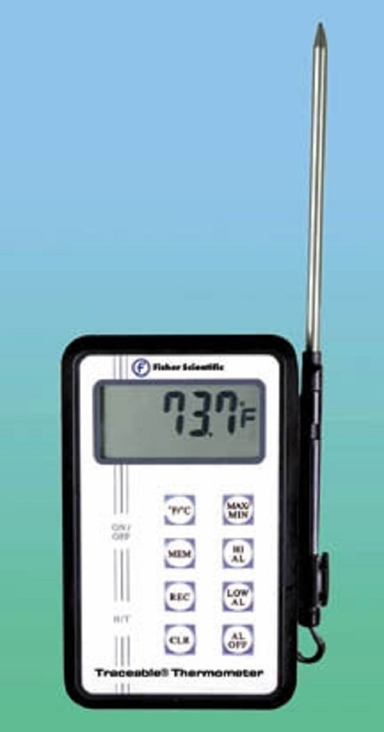 Waterproof Dual Scale Digital Thermometer with Min/Max and Hold Features ( DeltaTRAK)