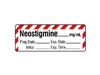 SA-231-EXP-PRE Pharmacy Label Anesthesia Label Neostigmine _____ mg / mL / Prep Date _____ Exp. Date _____ / Initial _____ Exp. Time _____ White And Red Diagonal Stripe 1/2 X 500 Inch - 1 Roll