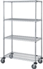 Quantum Storage Systems M1836C46 Mobile Shelf Carts with 4 Wire Self Shelves(18X36X69)