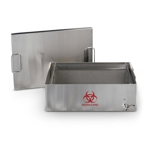 Medline Surgical  Instrument Transport Lid And a Bio-hazard Label Containers