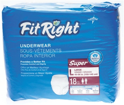 Medline FIT33005A FitRight Super Protective Underwear UNDERWEAR, PROTECTIVE, SUPER, MD,