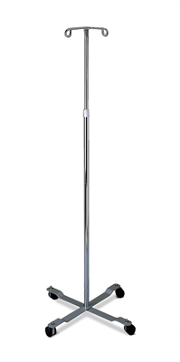 Medline MDS80441 Chrome Four Leg IV Poles