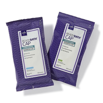 Medline MSC095231 ReadyBath Rinse-Free Shampoo and Conditioning Caps