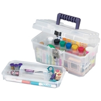 Medline Art Supply Box Size-14", with tray Clear -3 per Carton
