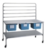 Pedigo Products CDS-3260-W/SC Table Work with Lower Shelf 4" Casters