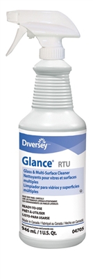 Diversey 04705 Diversey ammoniated Glance Glass & Surface Cleaner -12X32OZ RTU