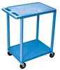 Medline HE32BLU 2-Shelf Tub Carts - 24"W X18"D, Blue