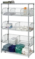 Quantum Storage Systems     36"x24"x63"  Stationary Wire Basket Units Size 