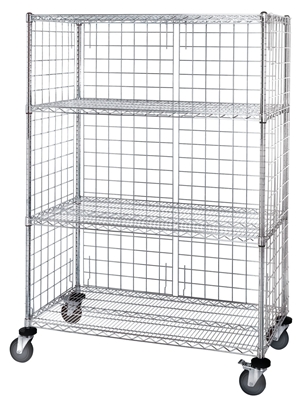 Quantum Storage Systems   M2436C46E Enclosure Linen 4 Shelf Carts