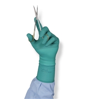 Medline MSG1260 SensiCare Green with Aloe Late Extra Free Powder-Free Surgical Gloves- Color: Green (6)