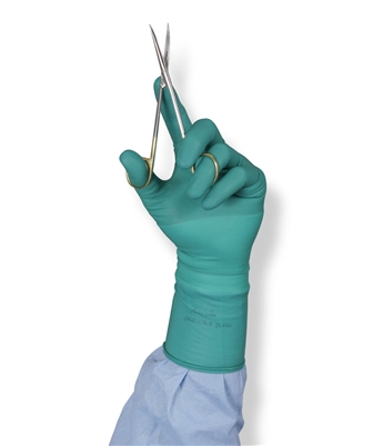 Medline MSG1260 SensiCare Green with Aloe Late Extra Free Powder-Free Surgical Gloves- Color: Green (6)