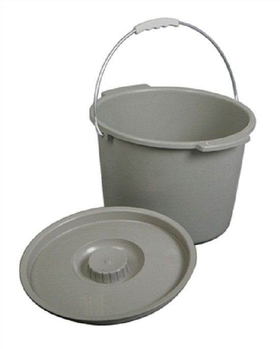 Medline MDS80306B Commode Buckets with lids, handle