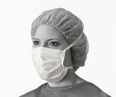 Medline Hypoallergenic Surgical Face Masks, Filter, White