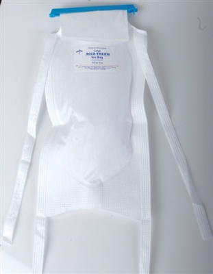 Medline NON4410 White Refillable Clamp-Close 4 Ties Ice Bags, 5"X12"