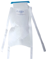 Medline NON4420Z White Refillable Clamp-Close 4 Ties Ice Bags, 6.5"