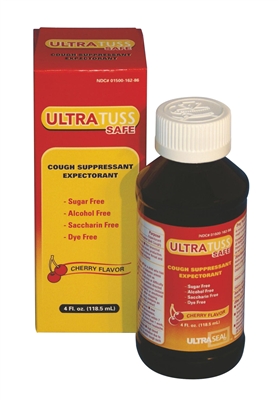 Ultra Seal Corporation 100000100054 UltraTuss Safe Syrup for Coughs and Colds  Guaifenesin 100MG DM SYR SF/AF 4OZ BT