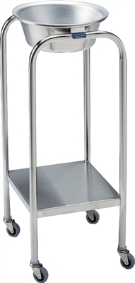 Pedigo Products Inc P-1079-W/S-SS Double Stainless Steel Basin Solution (With Shelf) Stands