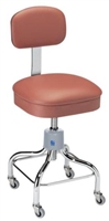 Pedigo Products Inc P-50 Square Seat Exam Stools With Back  (Footring Height Adjustable)